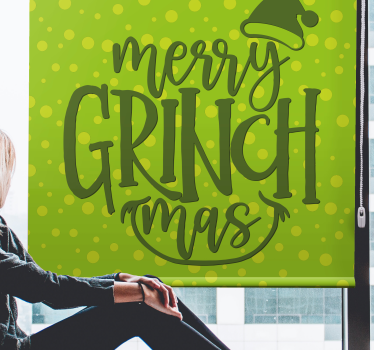 Rollo Fenster Spruch fröhliche grinchmas-jubel - TenStickers