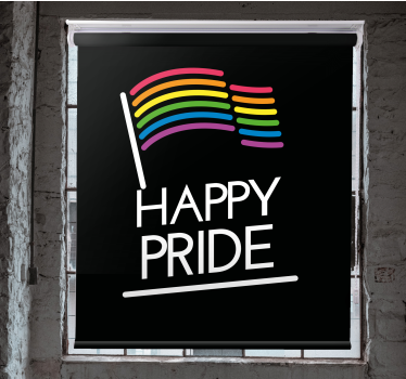 Rollo Fenster Spruch regenbogenflaggenbotschaft - TenStickers