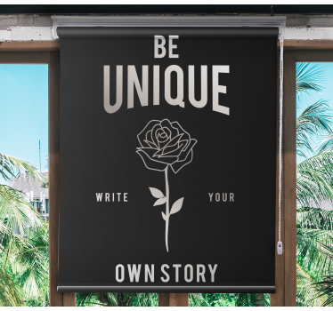 Rollo Fenster Spruch sei einzigartig rose - TenStickers