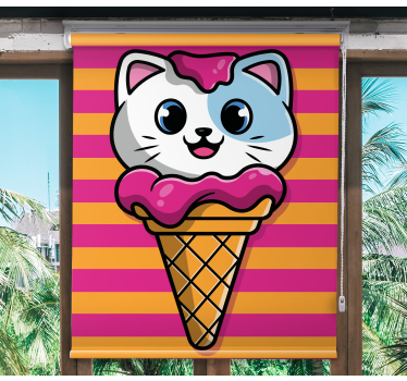 Rollo fenster tiere katzen-eiscreme - TenStickers