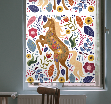 Rollo Fenster Tiere majestätische pferdesilhouette - TenStickers