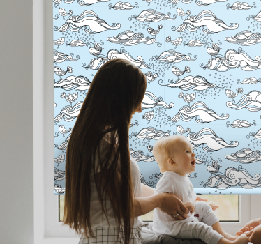 Rollo Fenster Tiere meerestierpanorama - TenStickers