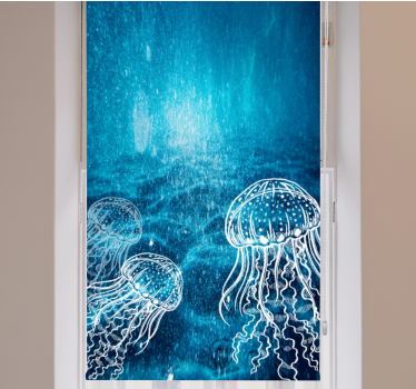 Rollo Fenster Tiere quallen-unterwasserszene - TenStickers