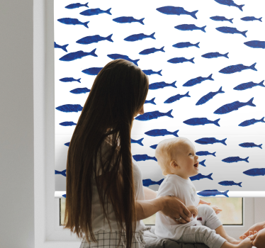 Rollo Fenster Tiere schwärmendes fischmuster - TenStickers
