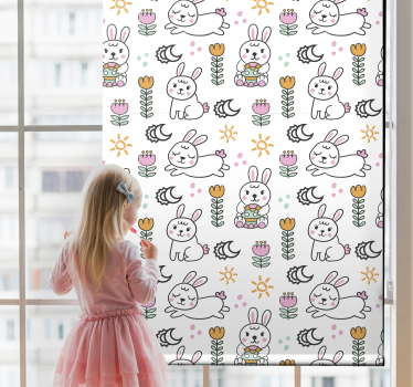 Rollo fenster weitere tiere osterhasen-motiv - TenStickers