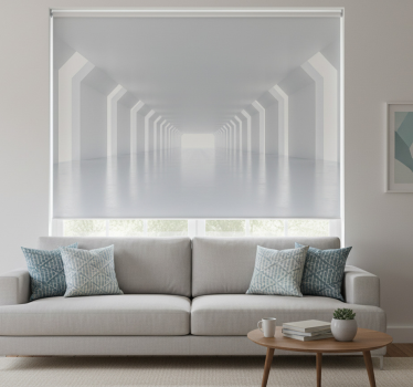 Rollo fenster weiß futuristische korridorperspektive - TenStickers