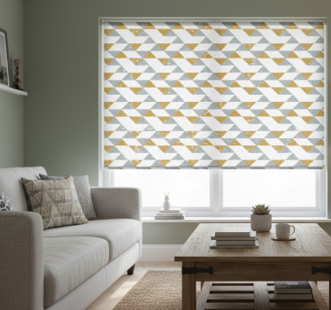Rollo fenster weiß geometrisches grunge für die küche - TenStickers