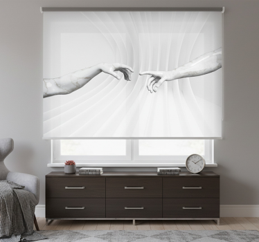 Rollo fenster weiß illusion der schöpfung adams - TenStickers