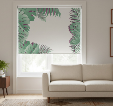 Rollo fenster weiß im retro dschungelstil - TenStickers