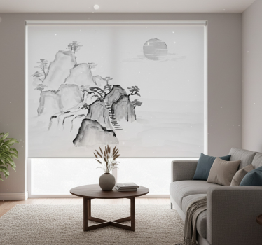 Rollo fenster weiß klippe und meer - TenStickers