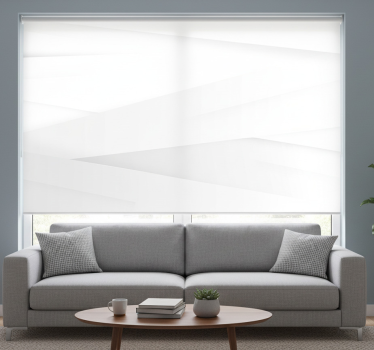 Rollo fenster weiß mit abstraktem weißen muster - TenStickers
