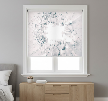 Rollo fenster weiß mit explosiven geometrischen formen - TenStickers