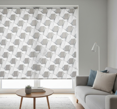 Rollo fenster weiß mit grauem 3d-muster - TenStickers