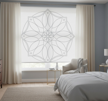 Rollo fenster weiß mit mandala design - TenStickers