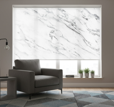 Rollo fenster weiß mit marmor-effekt im industrial style - TenStickers