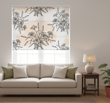 Rollo fenster weiß mit panoramischer tapete lis - TenStickers