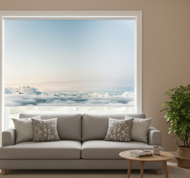 Rollo fenster weiß mit schönem himmel und meer - TenStickers
