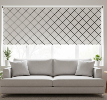 Rollo fenster weiß mit schwarz-weißen nordischen quadraten - TenStickers