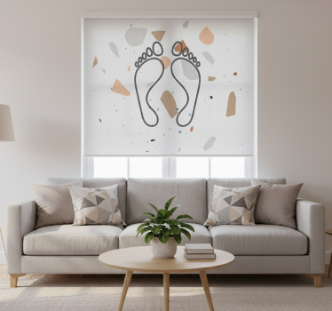 Rollo fenster weiß mit terrazzo-muster - TenStickers