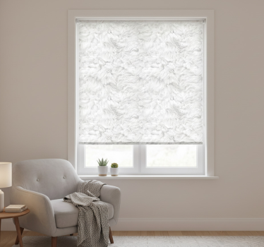 Rollo fenster weiß mit weicher textur - TenStickers