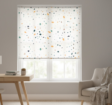 Rollo fenster weiß mit weißem terrazzo - TenStickers