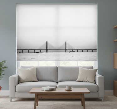 Rollo fenster weiß oresund unterwasserbrücke dänemark - TenStickers