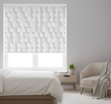 Rollo fenster weiß geometrisches puzzle - TenStickers