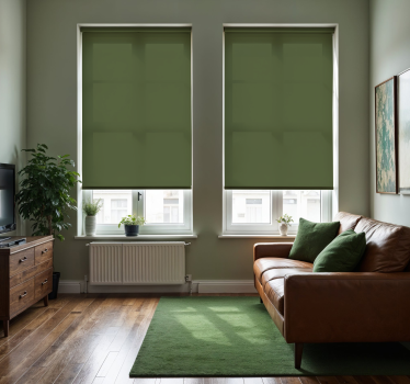 Rollo Fenster Wohnzimmer dillgrün - TenStickers
