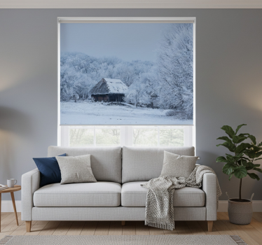 Rollo fenster wohnzimmer für verschneiten innenhof - TenStickers
