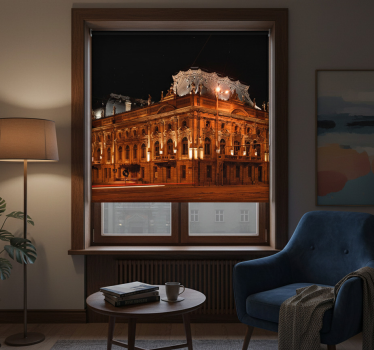 Rollo fenster wohnzimmer Łódź nachtansicht - TenStickers