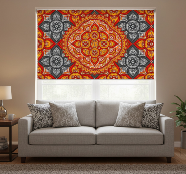 Rollo fenster wohnzimmer mandala kunst von henna - TenStickers