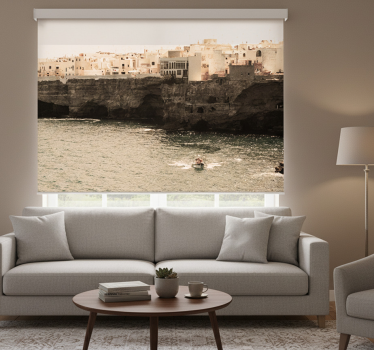 Rollo fenster wohnzimmer polignano meereslandschaft - TenStickers