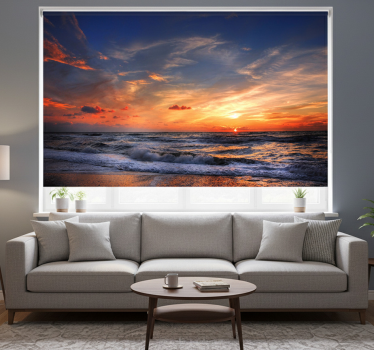 Rollo fenster wohnzimmer sonnenuntergang meerblick - TenStickers