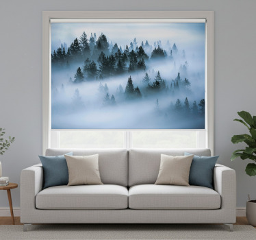 Rollo fenster wohnzimmer morgendlicher nebel - TenStickers