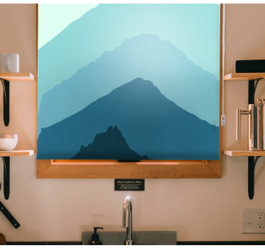 Rollo Fenster originell bergsilhouette-schichten - TenStickers