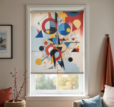 Rollo Fenster Zeichnungen geometrische malerei - TenStickers