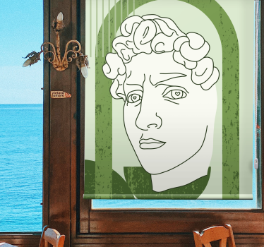 Rollo Fenster Zeichnungen klassisches skulpturporträt - TenStickers