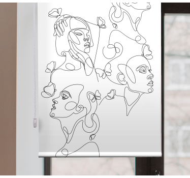 Rollo Fenster Zeichnungen strichzeichnungen - TenStickers