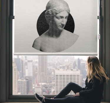 Rollo Fenster Zeichnungen traditionelle skulptur büste - TenStickers