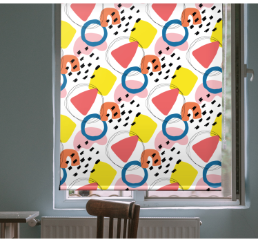 Fenster Rollo modern skurrile geometrische muster - TenStickers