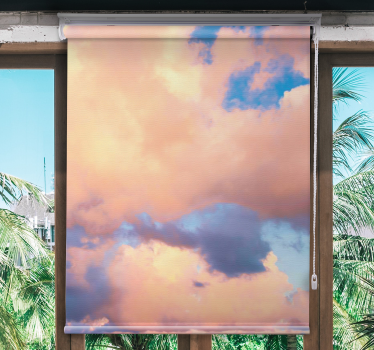 Rollo Wolken Hellblauer und rosa himmel - TenStickers