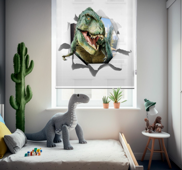 Kind Rollos 3D wütender T-Rex - TenStickers
