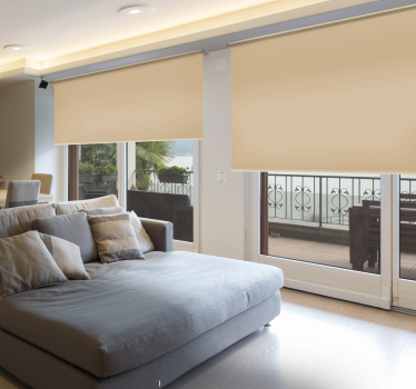 Schlafzimmer Rollos Einfarbiges Design Beige Blickdicht - TenStickers