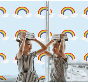 Rollo Kind Bunter regenbogen und wolken - TenStickers
