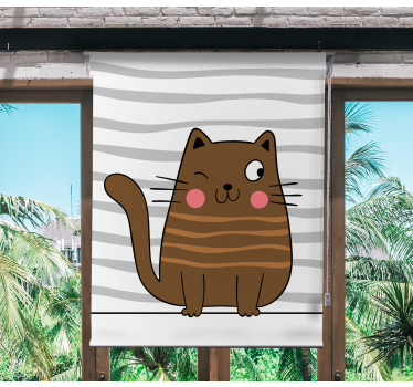 Rollo Kind Süße gestreifte braune katze - TenStickers