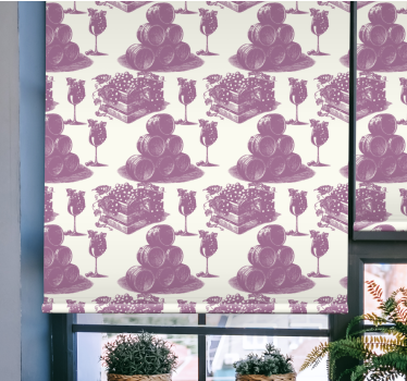 Rollo klassisch Französisches vintage-muster in violett - TenStickers