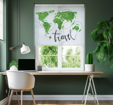 Rollos Weltkarte aquarell reisen - TenStickers