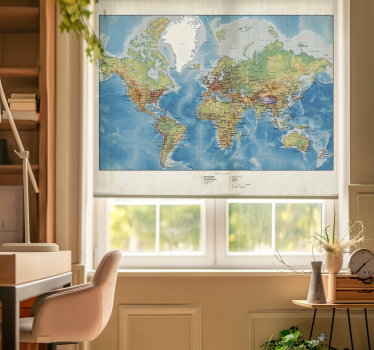 Rollos Weltkarte mercator - TenStickers