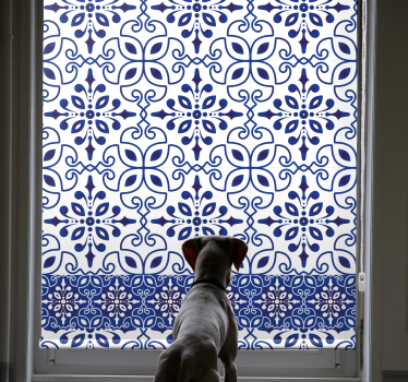 Rollo Skandinavisch Weißes und blaues klassisches Design - TenStickers