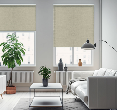 Rollos fürs Wohnzimmer beige stoffstruktur - TenStickers